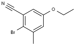 2-Bromo-5-ethoxy-3-methylbenzonitrile 结构式