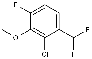 2-Chloro-1-(difluoromethyl)-4-fluoro-3-methoxybenzene 结构式