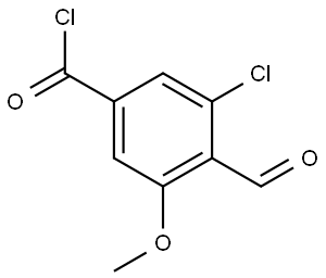 3-Chloro-4-formyl-5-methoxybenzoyl chloride 结构式