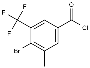 4-Bromo-3-methyl-5-(trifluoromethyl)benzoyl chloride 结构式