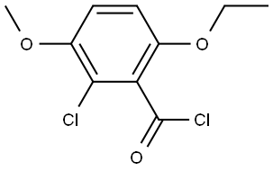 2-Chloro-6-ethoxy-3-methoxybenzoyl chloride 结构式