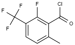 2-Fluoro-6-methyl-3-(trifluoromethyl)benzoyl chloride 结构式