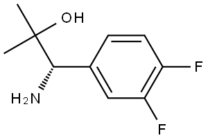 (S)-1-amino-1-(3,4-difluorophenyl)-2-methylpropan-2-ol 结构式