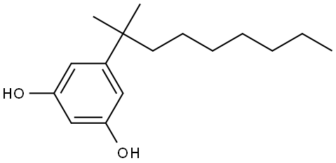 5-(1,1-二甲基辛基)间苯二酚 结构式