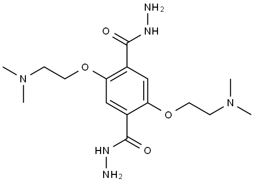 1,4-Benzenedicarboxylic acid, 2,5-bis[2-(dimethylamino)ethoxy]-, 1,4-dihydrazide 结构式