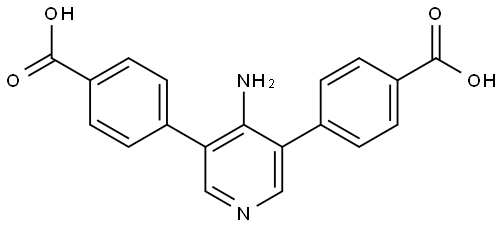 4,4'-(4-氨基吡啶-3,5-二基)二苯甲酸 结构式