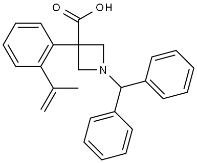 1-benzhydryl-3-(2-(prop-1-en-2-yl)phenyl)azetidine-3-carboxylic acid 结构式
