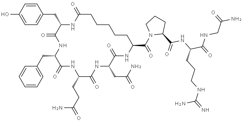 argipressin, Asu(1,6)- 结构式