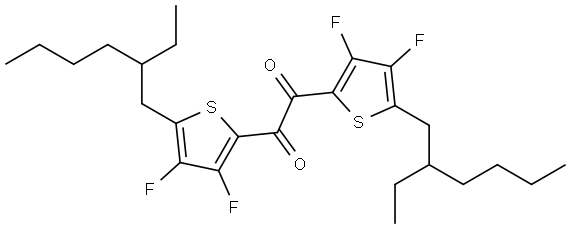 1,2-BIS(5-(2-ETHYLHEXYL)-3,4-DIFLUOROTHIOPHEN-2-YL)ETHANE-1,2-DIONE 结构式