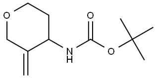 (3-亚甲基四氢-2H-吡喃-4-基)氨基甲酸叔丁酯 结构式