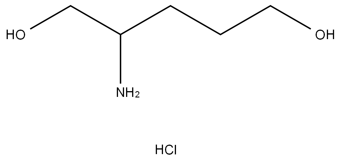 2-氨基戊烷-1,5-二醇盐酸盐 结构式