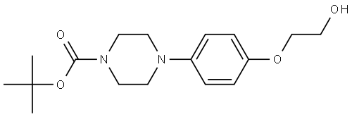 2-[4-(4-BOC-1-哌嗪基)苯氧基]乙醇 结构式