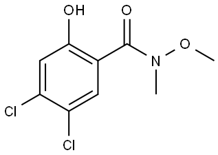 4,5-Dichloro-2-hydroxy-N-methoxy-N-methylbenzamide 结构式