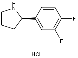 (R)-2-(3,4-二氟苯基)吡咯烷盐酸盐 结构式