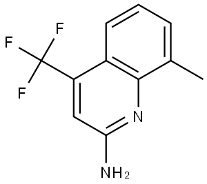 8-methyl-4-(trifluoromethyl)quinolin-2-amine 结构式