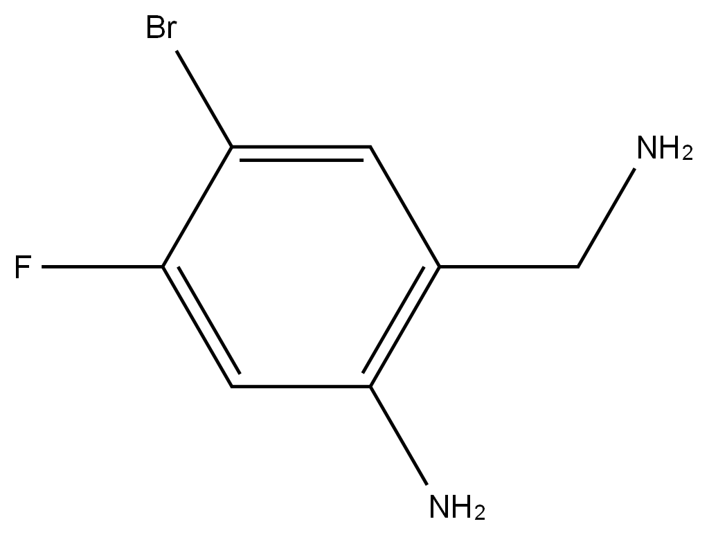 2-(氨甲基)-4-溴-5-氟苯胺 结构式