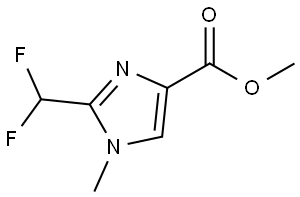 2-(二氟甲基)-1-甲基-1H-咪唑-4-甲酸甲酯 结构式