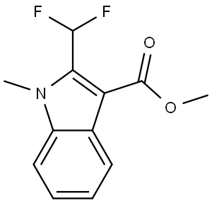 2-(二氟甲基)-1-甲基-1H-吲哚-3-甲酸甲酯 结构式