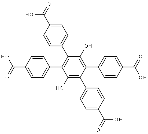 2,3,5,6-四(对羧基苯基)对苯二酚 结构式