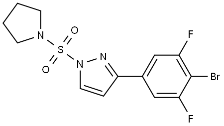 3-(4-Bromo-3,5-difluorophenyl)-1-(1-pyrrolidinylsulfonyl)-1H-pyrazole 结构式