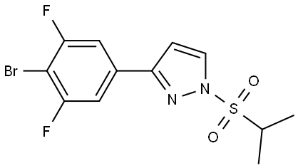 3-(4-Bromo-3,5-difluorophenyl)-1-[(1-methylethyl)sulfonyl]-1H-pyrazole 结构式