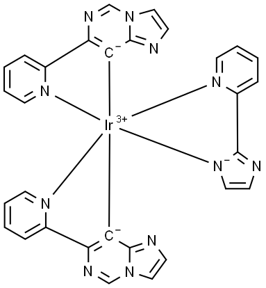 Iridium, [2-(1H-imidazol-2-yl-κN1)pyridinato-κN]bis[7-(2-pyridinyl-κN)imidazo[1,2-c]pyrimidin-8-yl-κC]- 结构式