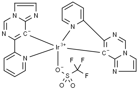 Iridium, bis[7-(2-pyridinyl-kN)imidazo[1,2-c]pyrimidin-8-yl-kC](1,1,1-trifluoromethanesulfonato-kO)- 结构式