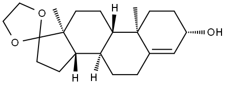 17,17-(ETHYLENEDIOXY)ANDROST-4-EN-3Β-OL 结构式