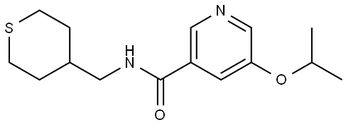 5-(1-Methylethoxy)-N-[(tetrahydro-2H-thiopyran-4-yl)methyl]-3-pyridinecarboxa... 结构式