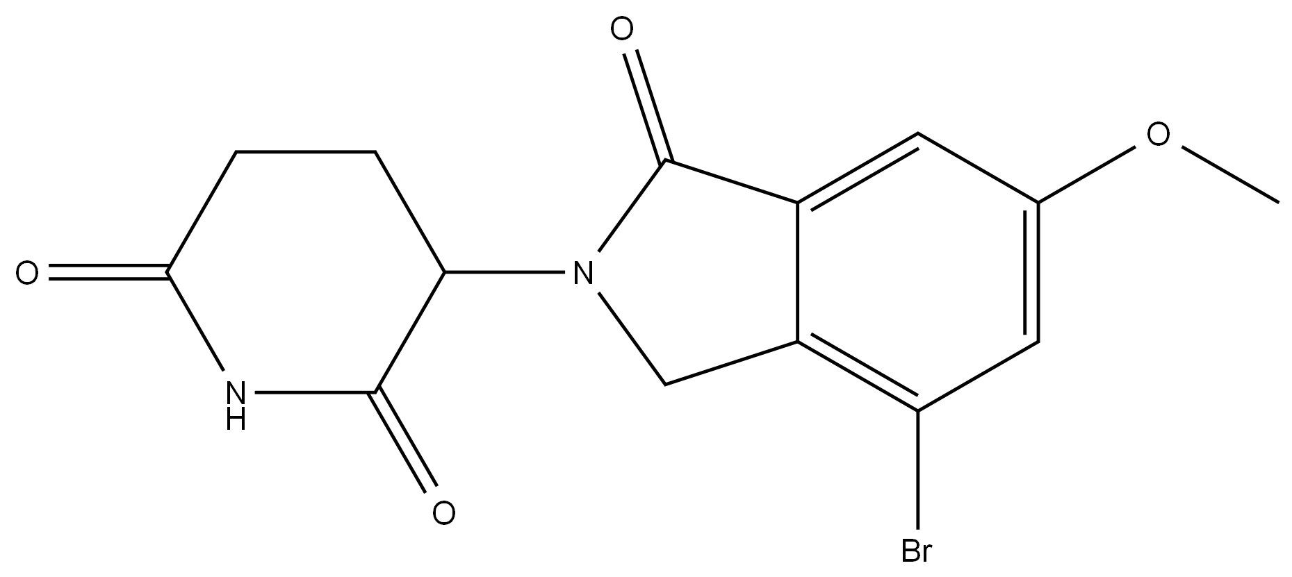 3-(4-bromo-7-methoxy-1-oxoisoindolin-2-yl)piperidine-2,6-dione 结构式
