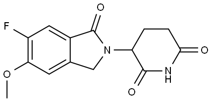 3-(6-fluoro-5-methoxy-1-oxoisoindolin-2-yl)piperidine-2,6-dione 结构式