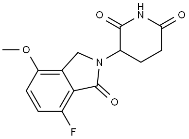 3-(7-fluoro-4-methoxy-1-oxoisoindolin-2-yl)piperidine-2,6-dione 结构式