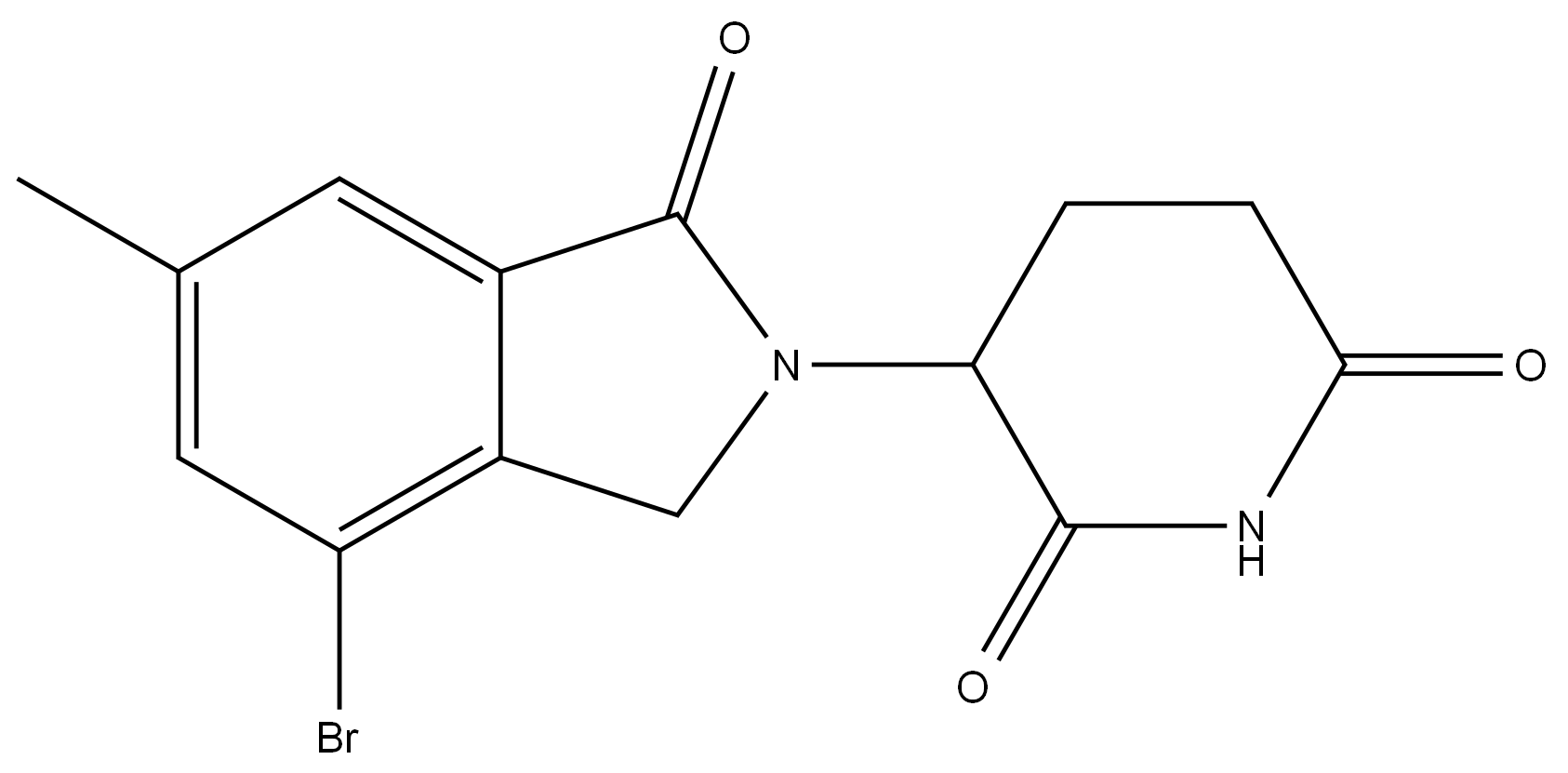 3-(4-bromo-6-methyl-1-oxoisoindolin-2-yl)piperidine-2,6-dione 结构式