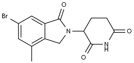 3-(6-bromo-4-methyl-1-oxoisoindolin-2-yl)piperidine-2,6-dione 结构式