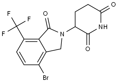 3-(4-bromo-1-oxo-7-(trifluoromethyl)isoindolin-2-yl)piperidine-2,6-dione 结构式