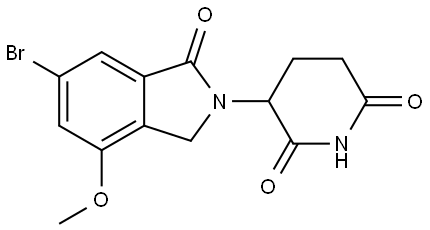 3-(6-bromo-4-methoxy-1-oxoisoindolin-2-yl)piperidine-2,6-dione 结构式