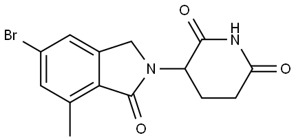 3-(5-溴-7-甲基-1-氧代异吲哚啉-2-基)哌啶-2,6-二酮 结构式