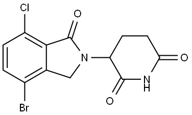 3-(4-bromo-7-chloro-1-oxoisoindolin-2-yl)piperidine-2,6-dione 结构式