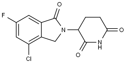 3-(4-chloro-6-fluoro-1-oxoisoindolin-2-yl)piperidine-2,6-dione 结构式