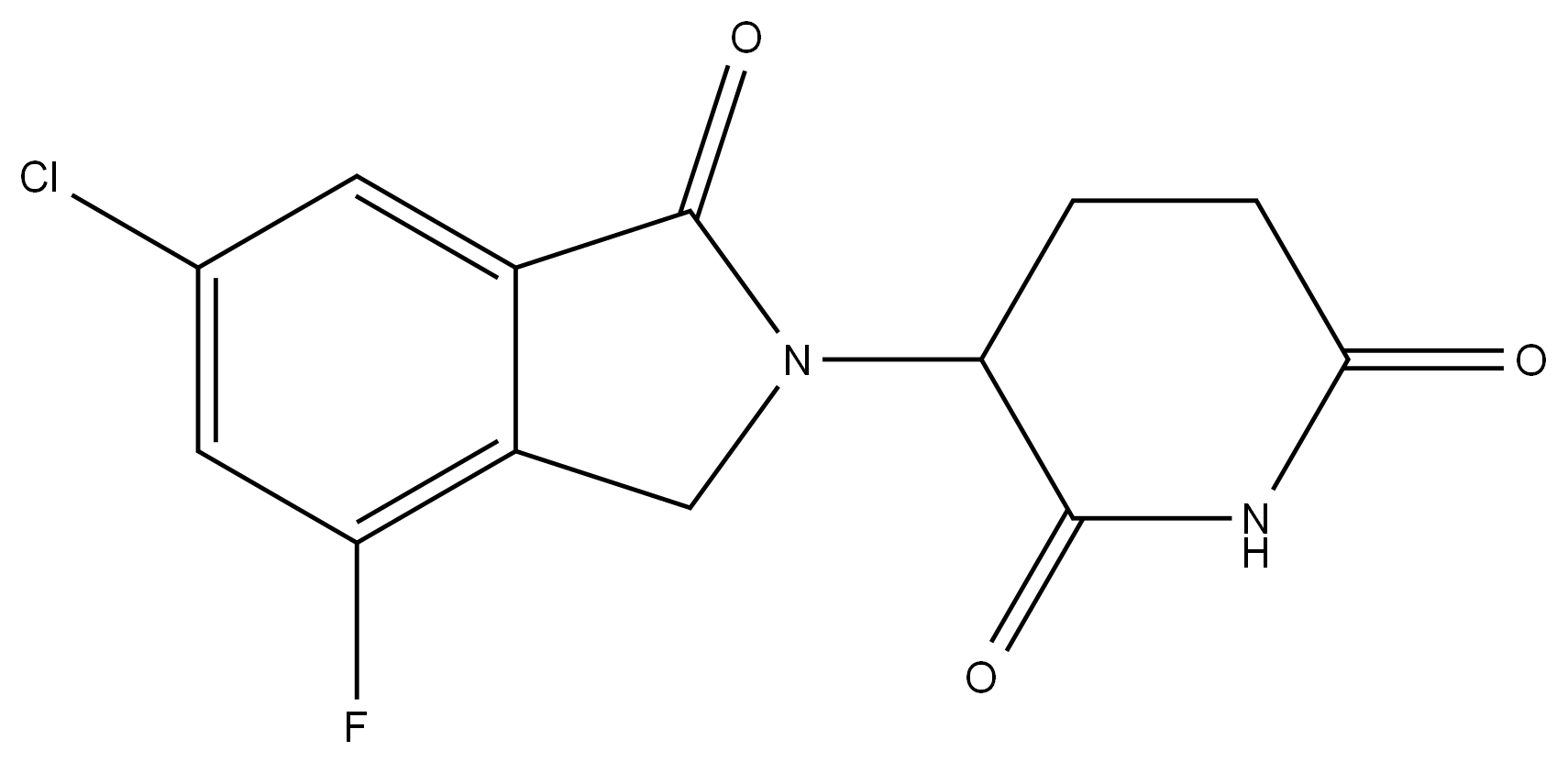 3-(4-fluoro-1-oxoisoindolin-2-yl)piperidine-2,6-dione 结构式