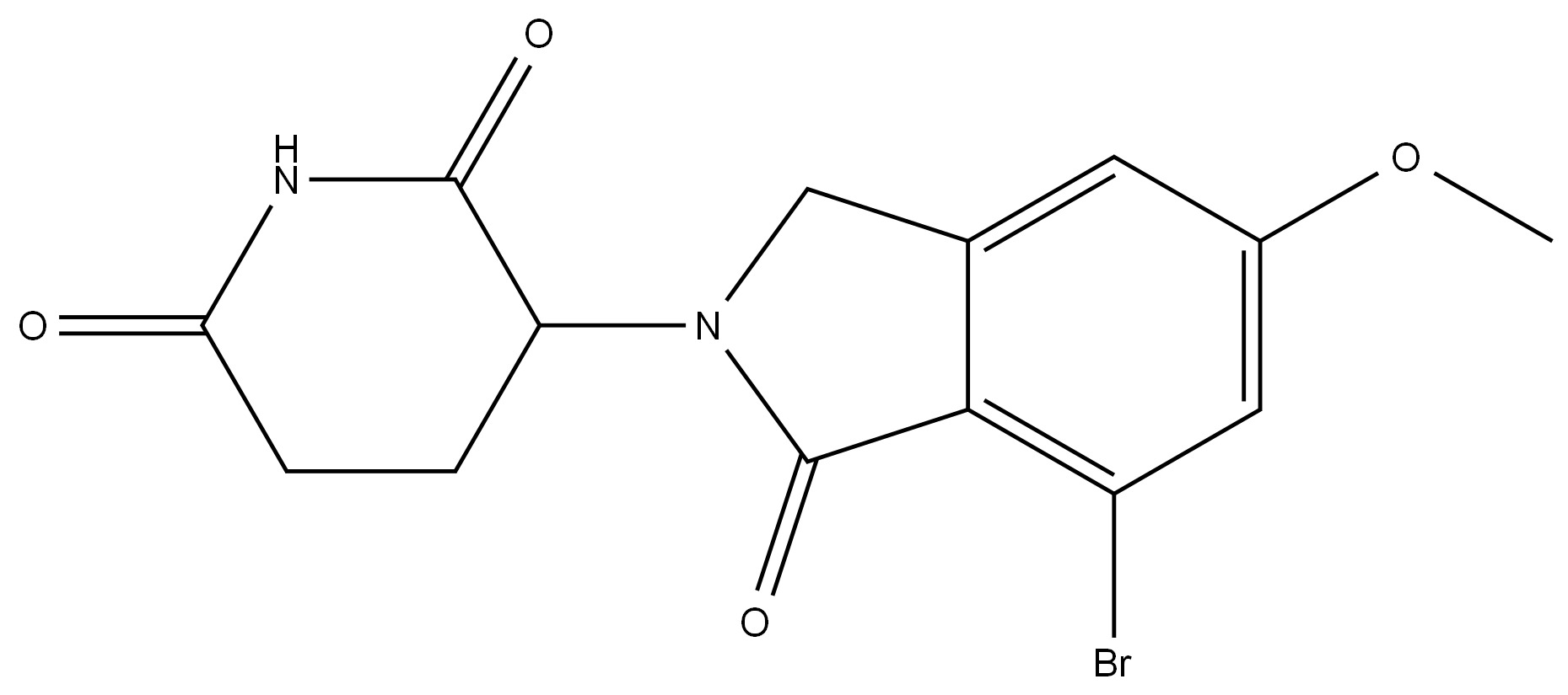 3-(7-bromo-5-methoxy-1-oxoisoindolin-2-yl)piperidine-2,6-dione 结构式