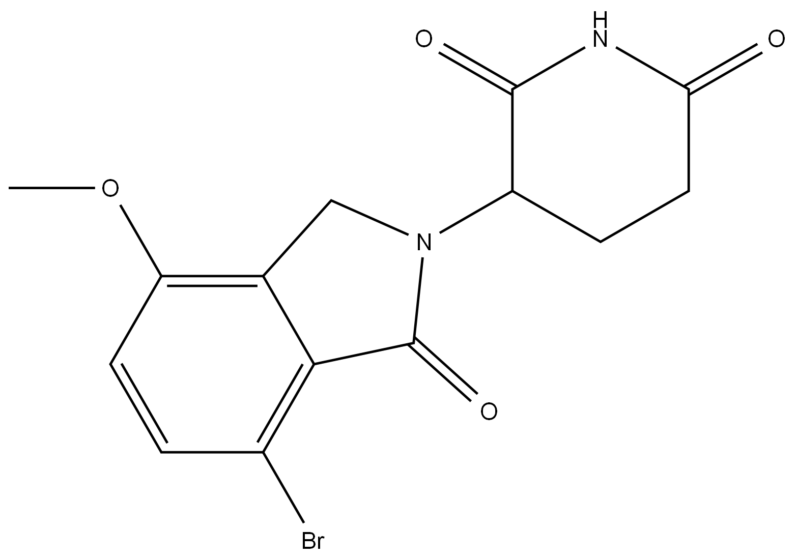 3-(7-bromo-4-methoxy-1-oxoisoindolin-2-yl)piperidine-2,6-dione 结构式