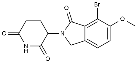 3-(7-bromo-6-methoxy-1-oxoisoindolin-2-yl)piperidine-2,6-dione 结构式