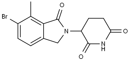 3-(6-bromo-7-methyl-1-oxoisoindolin-2-yl)piperidine-2,6-dione 结构式