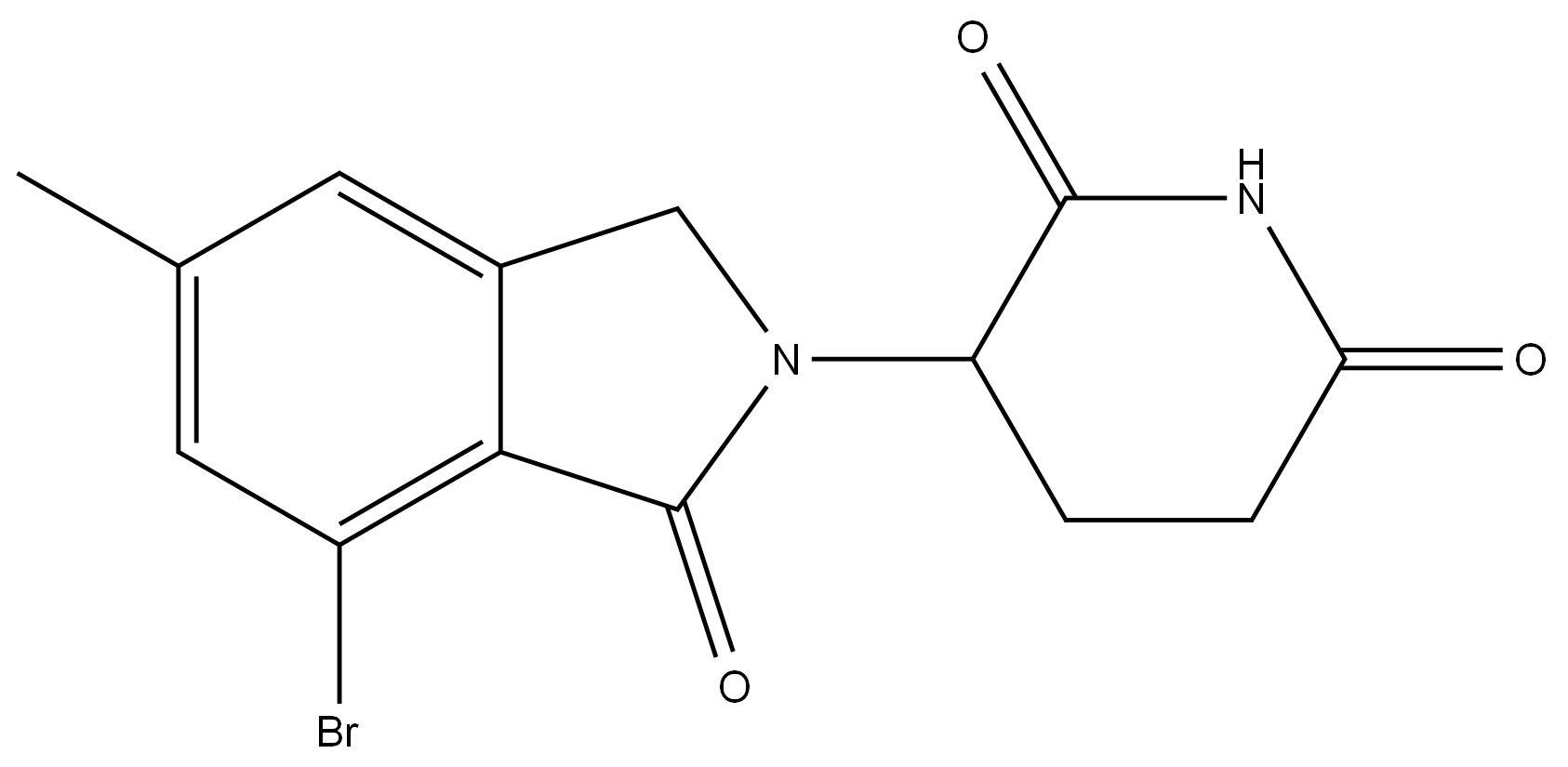 3-(7-bromo-5-methyl-1-oxoisoindolin-2-yl)piperidine-2,6-dione 结构式