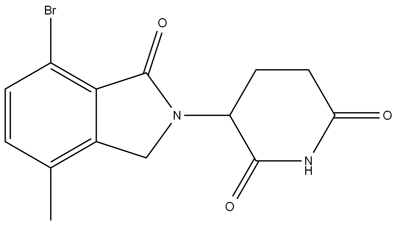 3-(7-bromo-4-methyl-1-oxoisoindolin-2-yl)piperidine-2,6-dione 结构式