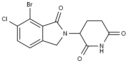 3-(7-bromo-6-chloro-1-oxoisoindolin-2-yl)piperidine-2,6-dione 结构式