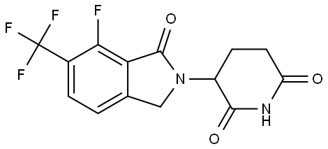 3-(7-fluoro-1-oxo-6-(trifluoromethyl)isoindolin-2-yl)piperidine-2,6-dione 结构式