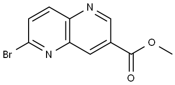 methyl 6-bromo-1,5-naphthyridine-3-carboxylate 结构式