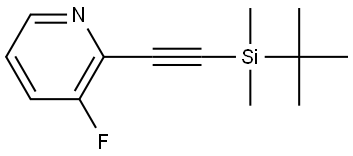 2-[2-[(1,1-Dimethylethyl)dimethylsilyl]ethynyl]-3-fluoropyridine 结构式